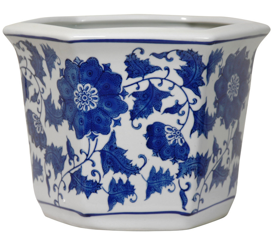 Oriental Furniture Chinese Porcelain Pot Planter & Reviews Wayfair